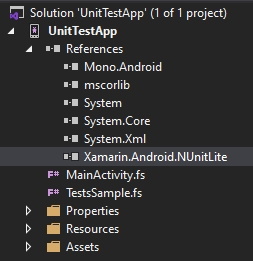 Xamarin.Android.NUnitLite Framework Reference