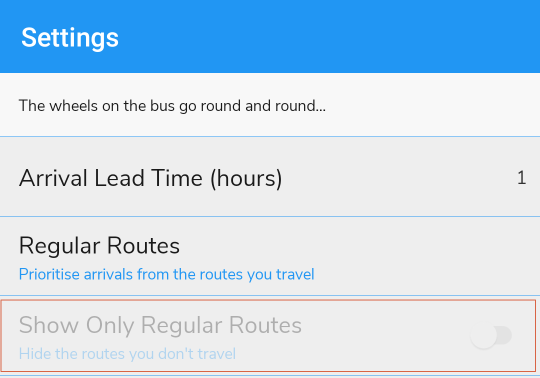 Show Only Regular Routes